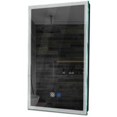 Specchio LED Verticale | Pulsanti touch | Funzione anti-appannamento | Luce bianca fredda - Reyze Serie Edge Modello 1